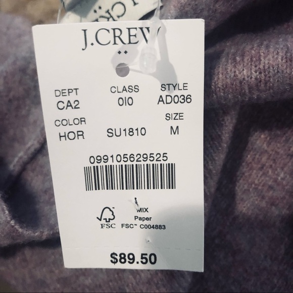 J. Crew Open-Front Cardigan Over-Size Slouchy Soft Yarn Plum M Cozy Winter - Picture 4 of 6